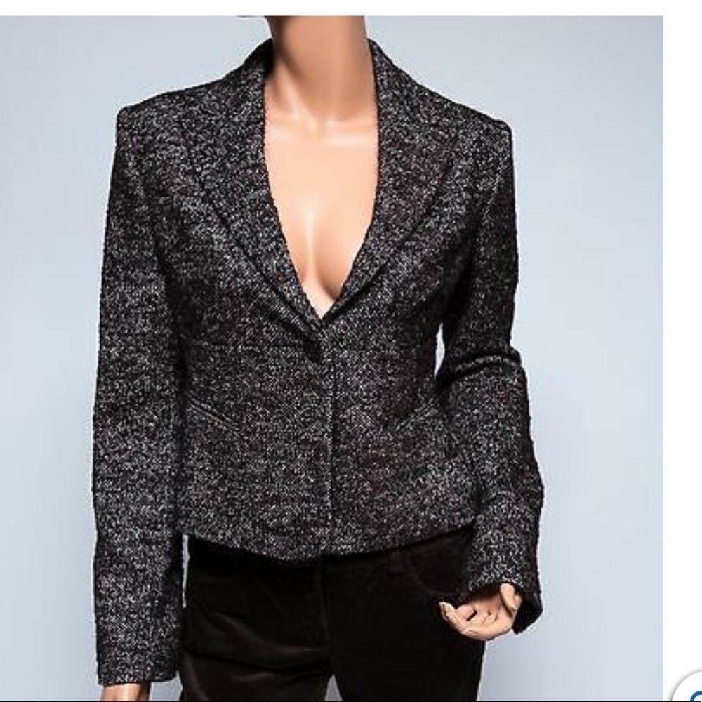 BCBGMaxAzria Marilyn brown wool blend jacket blazer size S